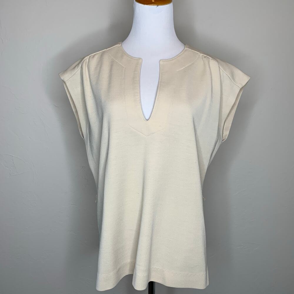 Vintage Koret of California Tan Popover Shell Medium